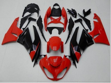 Rojo Negro Carenado Moto Kawasaki ZX6R 2009-2012