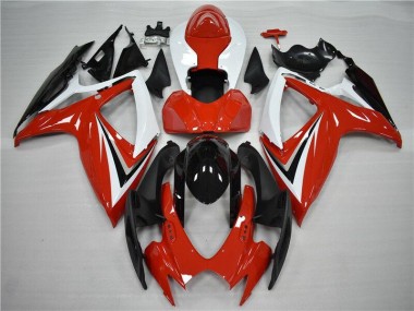 Rojo Negro Carenado Moto & Plástico Suzuki GSXR 600 / 750 K6 2006-2007