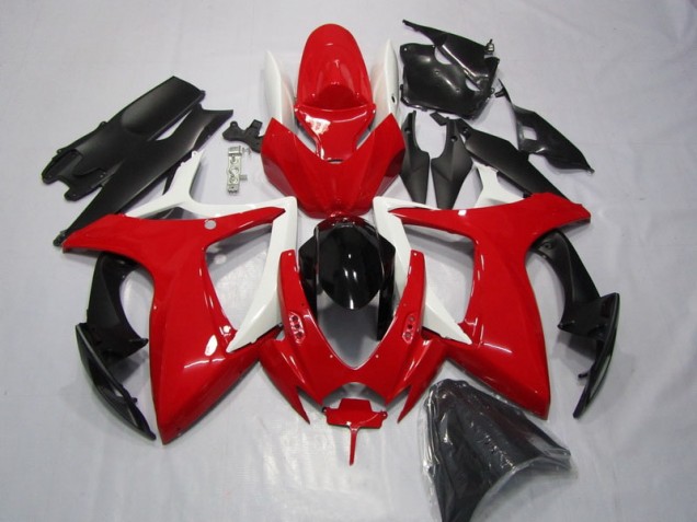 Rojo Negro Carenado & Plástico Moto Suzuki GSXR 600 K6 2006-2007