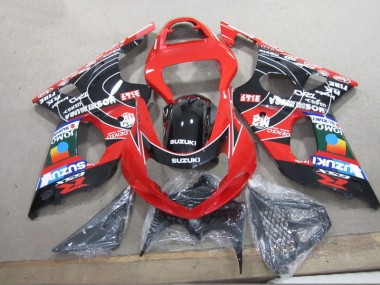 Rojo Negro Denso Carenado Moto Suzuki GSXR 1000 K1 2000-2002