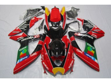 Rojo Negro Jomo Carenado Moto Suzuki GSXR 600 K8 2008-2010
