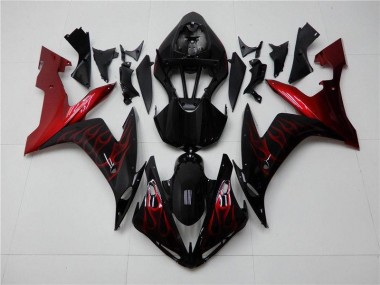 Rojo Negro Kit Completo Carenado Moto Yamaha R1 2004-2006