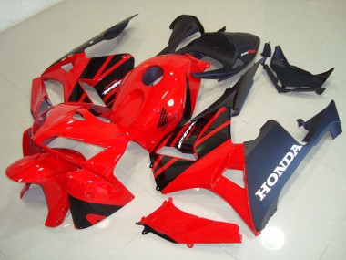 Rojo Negro Kits Completo Carenado Moto ABS Honda CBR 600 RR 2005-2006
