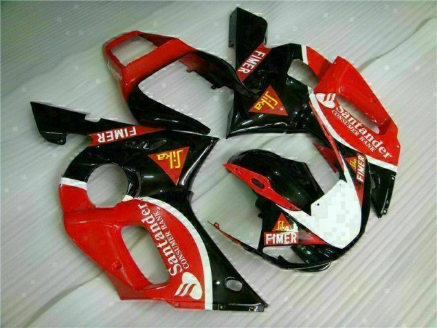 Rojo Negro Kits Completo Carenado Moto ABS Yamaha R6 1998-2002