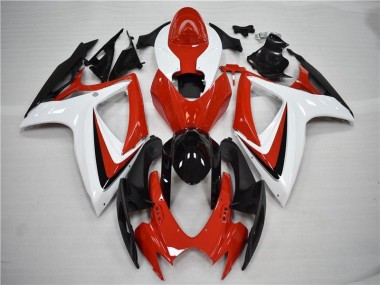 Rojo Negro Kits Completo Carenado Moto Suzuki GSXR 600 / 750 K6 2006-2007