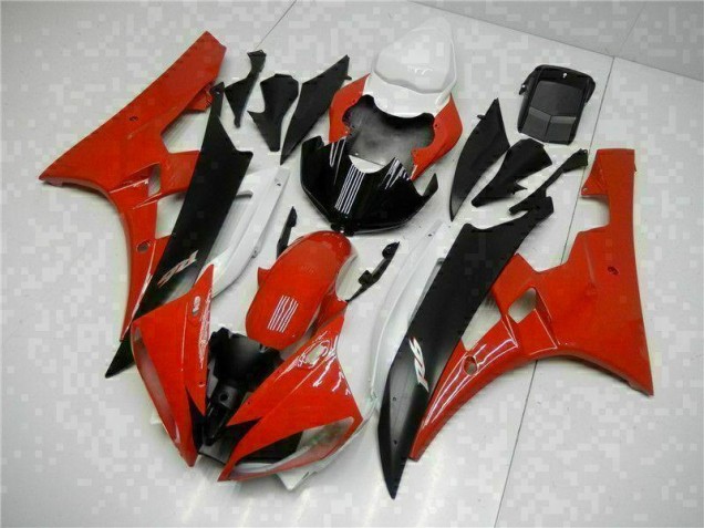 Rojo Negro Kits Completo Carenado Moto Yamaha R6 2006-2007