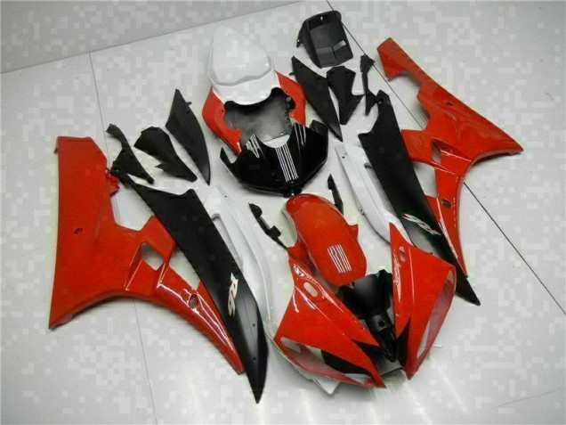 Rojo Negro Kits Completo Carenado Moto Yamaha R6 2006-2007