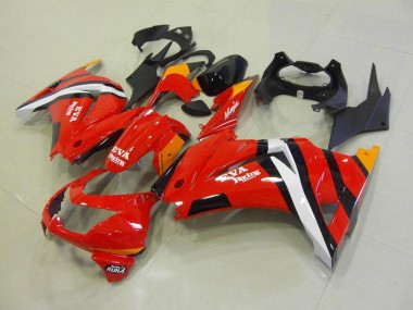 Rojo Negro Plástica Moto Kawasaki ZX 250R 2008-2012