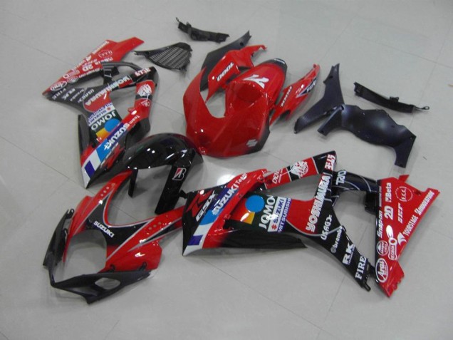 Rojo Plástico Moto Suzuki GSXR 1000 K7 2007-2008 Rojo Plástico Moto Suzuki GSXR 1000 K7 2007-2008