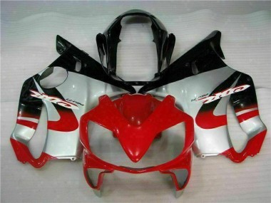 Rojo Plata ABS Carenado Motocicleta Honda CBR 600 F4i 2004-2007