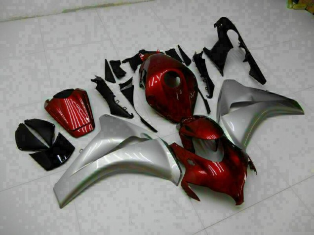 Rojo Plata ABS Moto Plástico Honda CBR 1000 RR 2008-2011 Rojo Plata ABS Moto Plástico Honda CBR 1000 RR 2008-2011