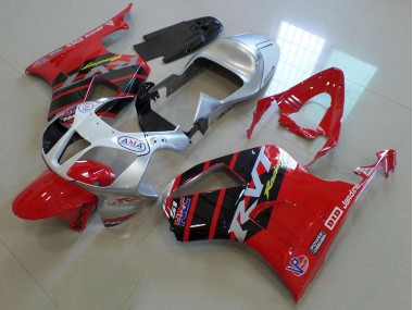Rojo Plata Carenado Moto Honda VTR 1000 2000-2006