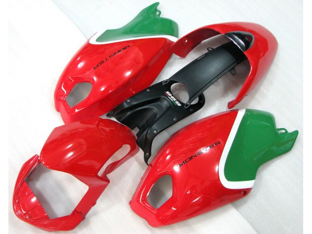 Rojo Verde Monster Carenado Moto Ducati Monster 696 2008-2012 Rojo Verde Monster Carenado Moto Ducati Monster 696 2008-2012