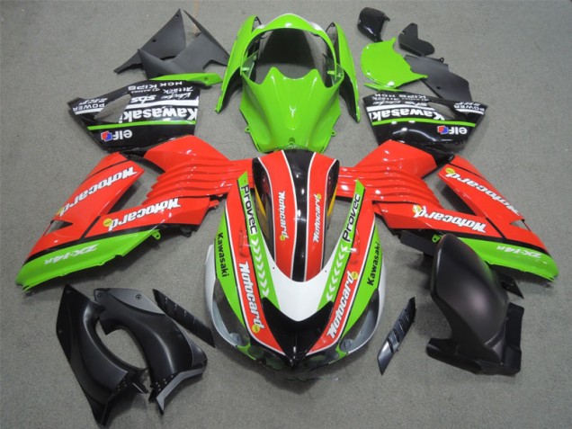 Rojo Verde Motocard Carenado Moto Kawasaki ZX14R ZZR 1400 2006-2011 Rojo Verde Motocard Carenado Moto Kawasaki ZX14R ZZR 1400 2006-2011
