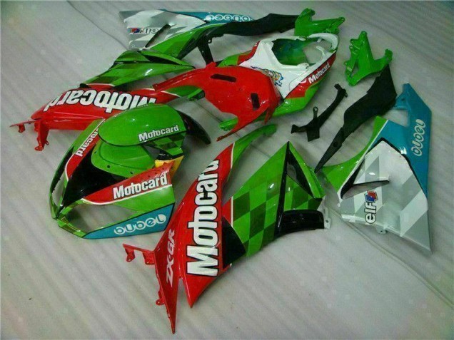 Rojo Verde Motocard Carenado Moto Kawasaki ZX6R 2009-2012 Rojo Verde Motocard Carenado Moto Kawasaki ZX6R 2009-2012