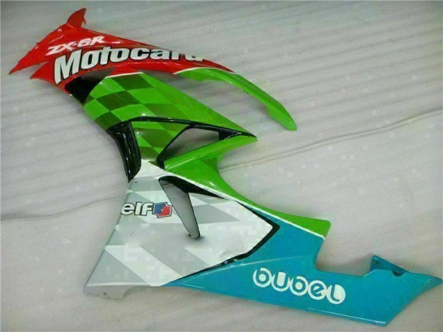 Rojo Verde Motocard Carenado Moto Kawasaki ZX6R 2009-2012 Rojo Verde Motocard Carenado Moto Kawasaki ZX6R 2009-2012