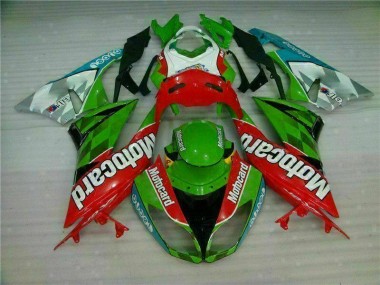 Rojo Verde Motocard Carenado Moto Kawasaki ZX6R 2009-2012