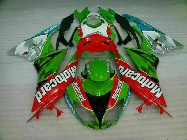 Rojo Verde Motocard Carenado Moto Kawasaki ZX6R 2009-2012 Rojo Verde Motocard Carenado Moto Kawasaki ZX6R 2009-2012