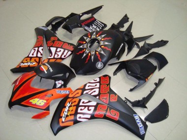 Rossi Negro Mate Carenado Moto Honda CBR 1000 RR 2008-2011