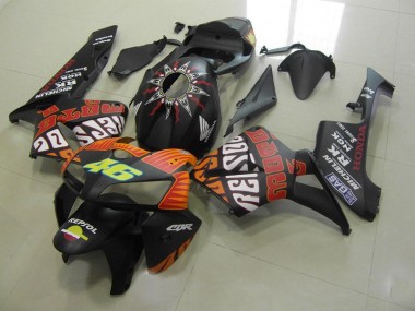 Rossi Negro Mate Carenado Moto Honda CBR 600 RR 2005-2006