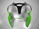 Verde Blanco Negro Carenado Moto Kawasaki ZX6R 2000-2002