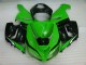 Verde Blanco Negro Carenado Moto Kawasaki ZX6R 2005-2006