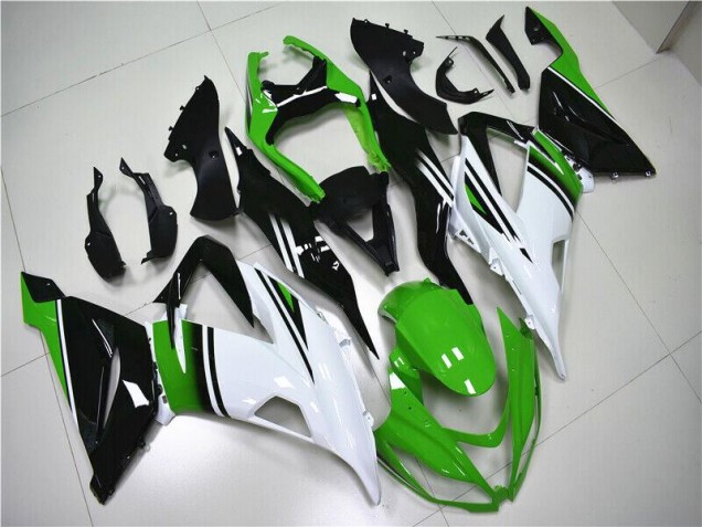 Verde Blanco Negro Carenado Moto Kawasaki ZX6R 2013-2018