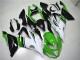 Verde Blanco Negro Carenado Moto Kawasaki ZX6R 2013-2018