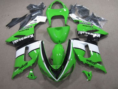 Verde Blanco Negro Ninja 636 Carenado Moto Kawasaki ZX6R 2005-2006