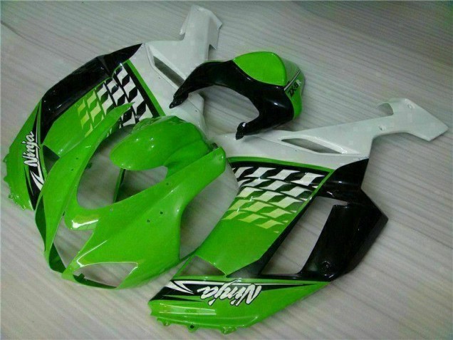 Verde Blanco Ninja Carenado Moto Kawasaki ZX6R 2007-2008