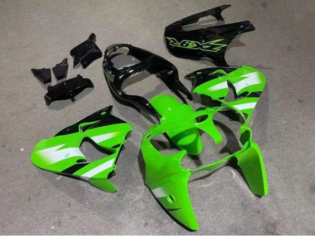 Verde Brillante Negro Carenado Moto Kawasaki ZX9R 2000-2001 Verde Brillante Negro Carenado Moto Kawasaki ZX9R 2000-2001