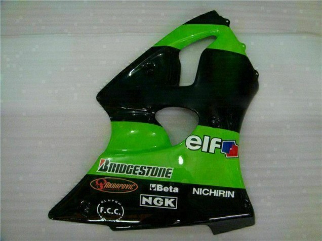 Verde Carenado Moto & Plástico Kawasaki ZX6R 2000-2002