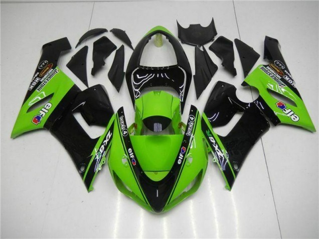 Verde Carenados Moto Kawasaki ZX6R 2005-2006
