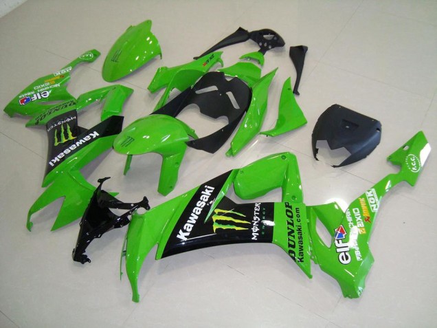 Verde Monster Kits ABS Carenado Motocicleta Kawasaki ZX10R 2008-2010