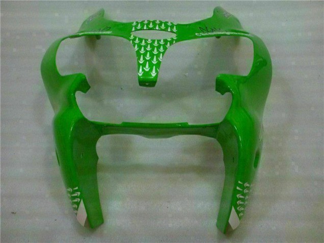 Verde Negro ABS Carenado Motocicleta Kawasaki ZX6R 2000-2002