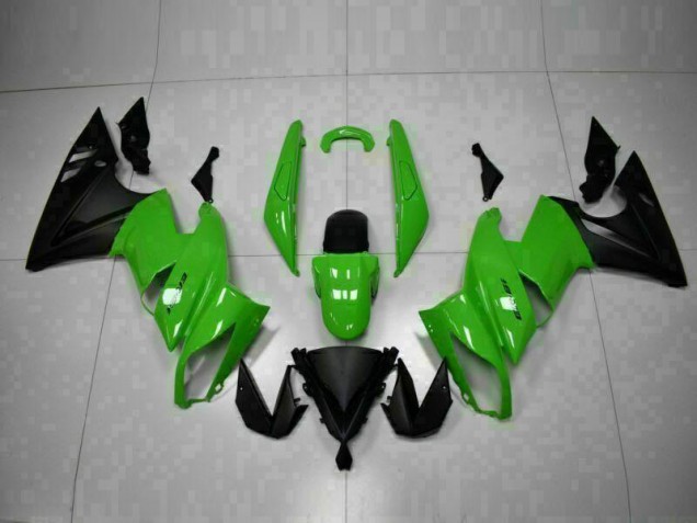 Verde Negro ABS Moto Plástico Kawasaki EX650 2009-2011 Verde Negro ABS Moto Plástico Kawasaki EX650 2009-2011
