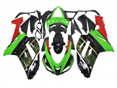 Verde Negro ABS Moto Plástico Kawasaki ZX6R 2007-2008
