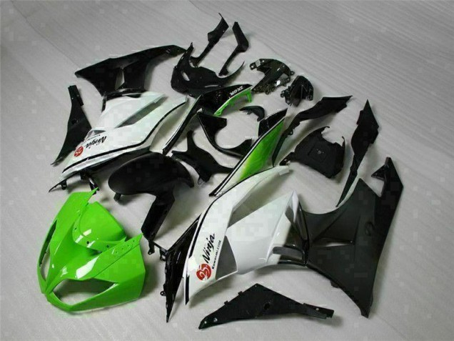 Verde Negro Blanco 25 Carenado Moto Kawasaki ZX6R 2009-2012 Verde Negro Blanco 25 Carenado Moto Kawasaki ZX6R 2009-2012