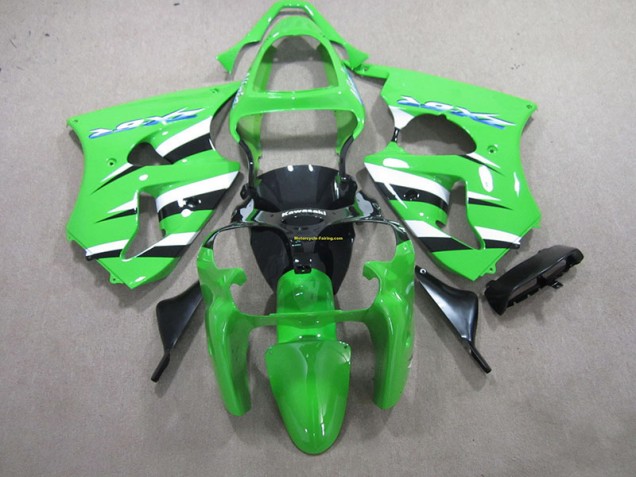 Verde Negro Blanco ABS Moto Plástica Kawasaki ZX6R 2000-2002