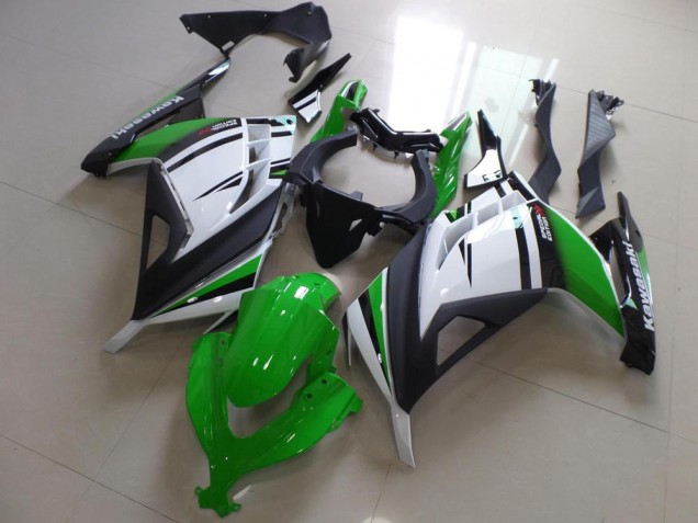 Verde Negro & Blanco Carenado Moto Kawasaki ZX 300R 2013-2016