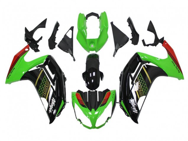 Verde Negro Carenado Moto Kawasaki EX650 2012-2016 Verde Negro Carenado Moto Kawasaki EX650 2012-2016