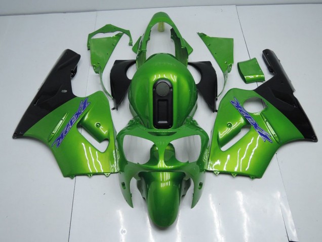 Verde & Negro Carenado Moto Kawasaki ZX12R 2000-2001