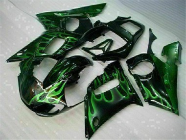 Verde Negro Carenado Moto Yamaha R6 1998-2002
