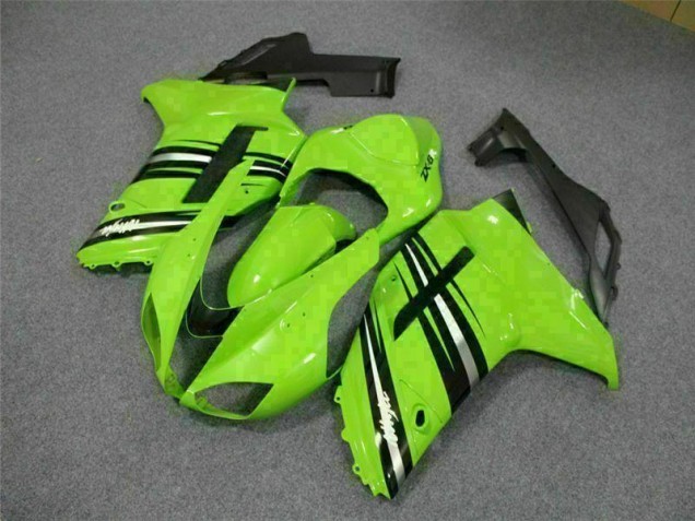 Verde Negro Carenado & Plástico Moto Kawasaki ZX6R 2007-2008