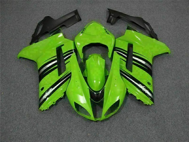 Verde Negro Carenado & Plástico Moto Kawasaki ZX6R 2007-2008