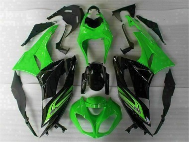 Verde Negro Carrocería Motocicletas Kawasaki ZX6R 2009-2012