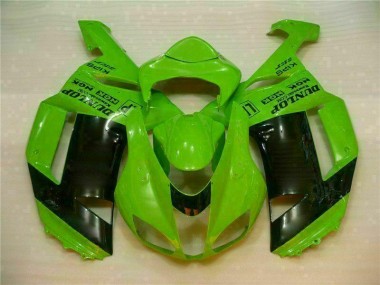 Verde Negro Dunlop Carenado Moto Kawasaki ZX6R 2007-2008