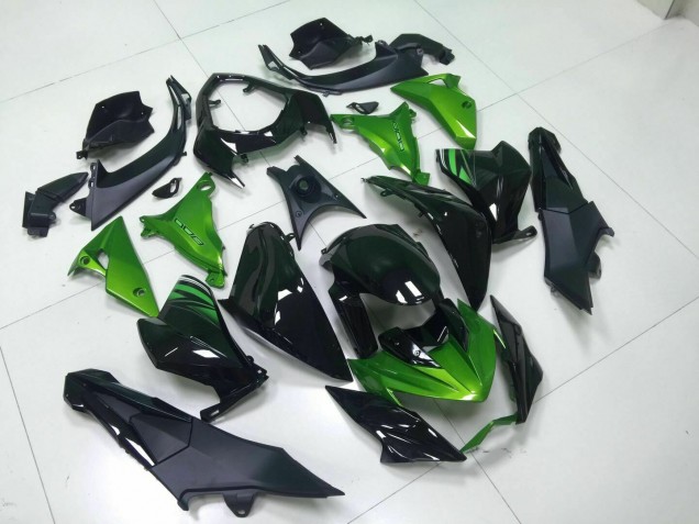 Verde Negro Inyección Kit Carenado Moto Kawasaki Z800 2013-2016