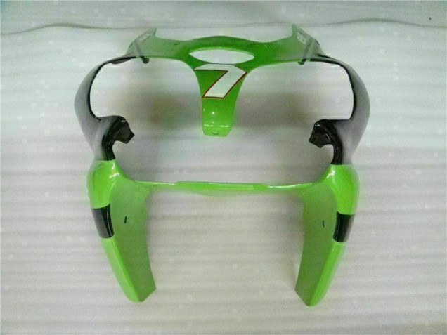 Verde Negro Inyección Kit Carenado Moto Kawasaki ZX6R 2000-2002