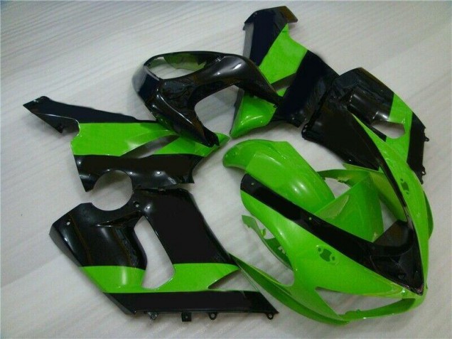 Verde Negro Inyección Kit Carenado Moto Kawasaki ZX6R 2005-2006